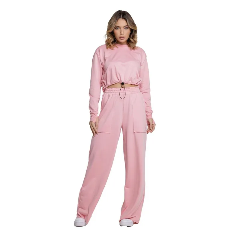 Conjunto Moletom Feminino Blusa + Calça Vekyo