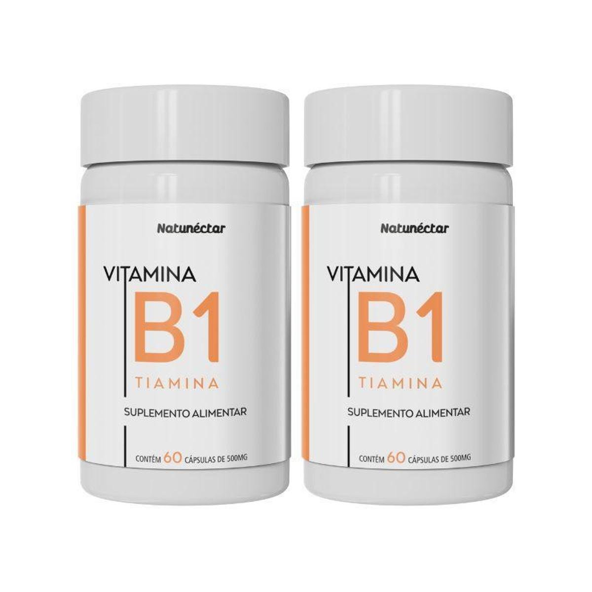 Kit Natunectar Vitamina B1 (Tiamina) Suplemento Alimentar 500mg – 2 unid (120 cápsulas)