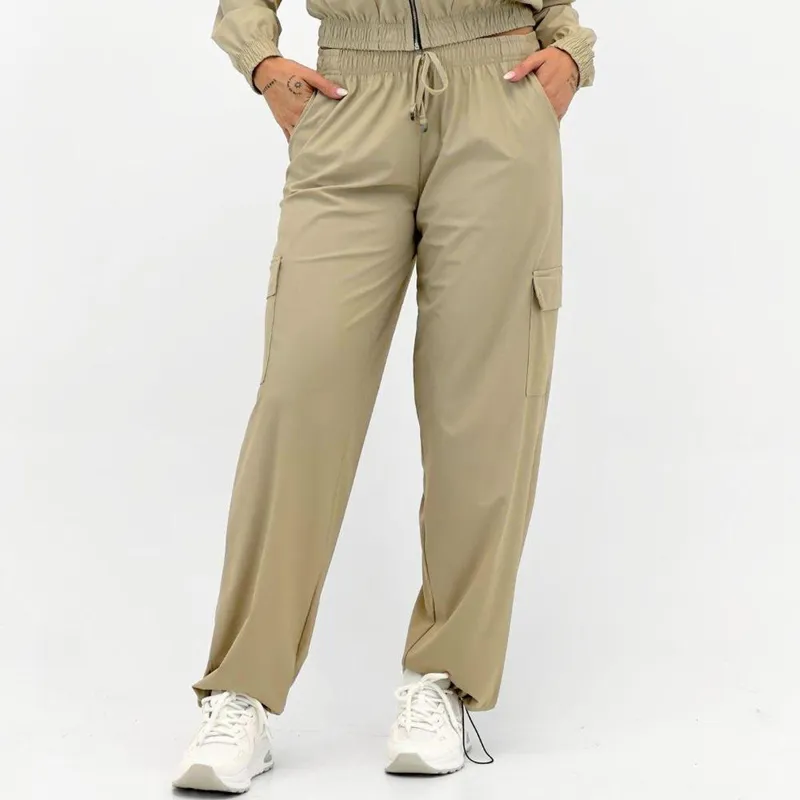 Calça Rosa Bella Reta Cargo Microfibra Feminina