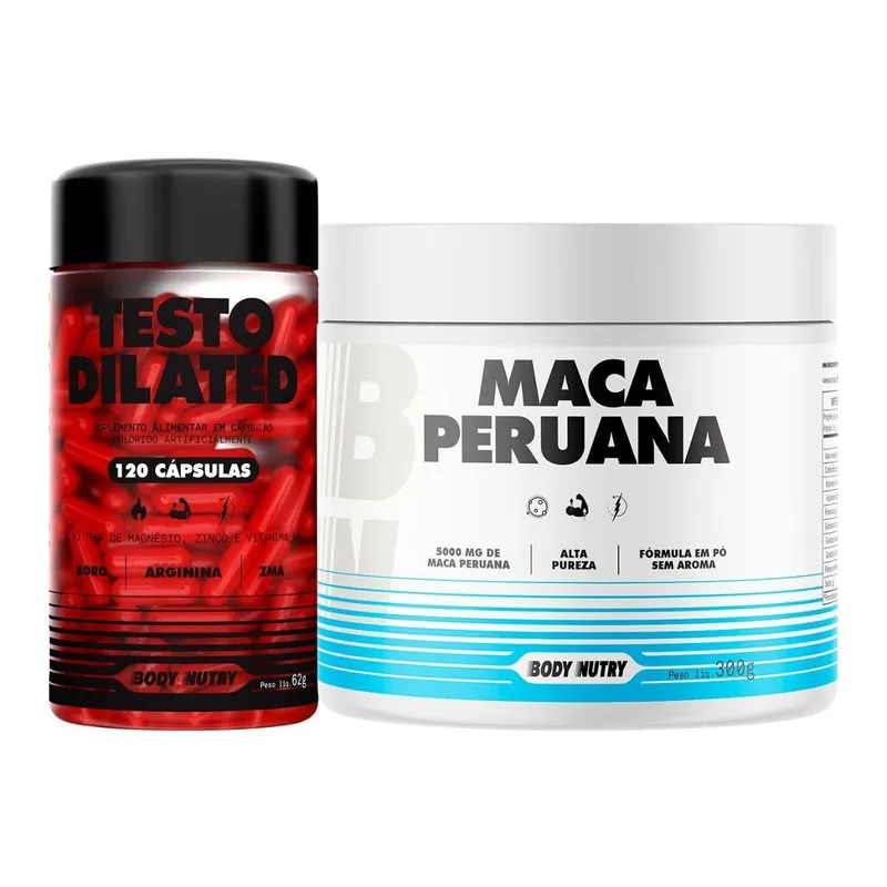 Kit Suplemento Natural Energia e Vitalidade Body Nutry 300g 120 Cápsulas