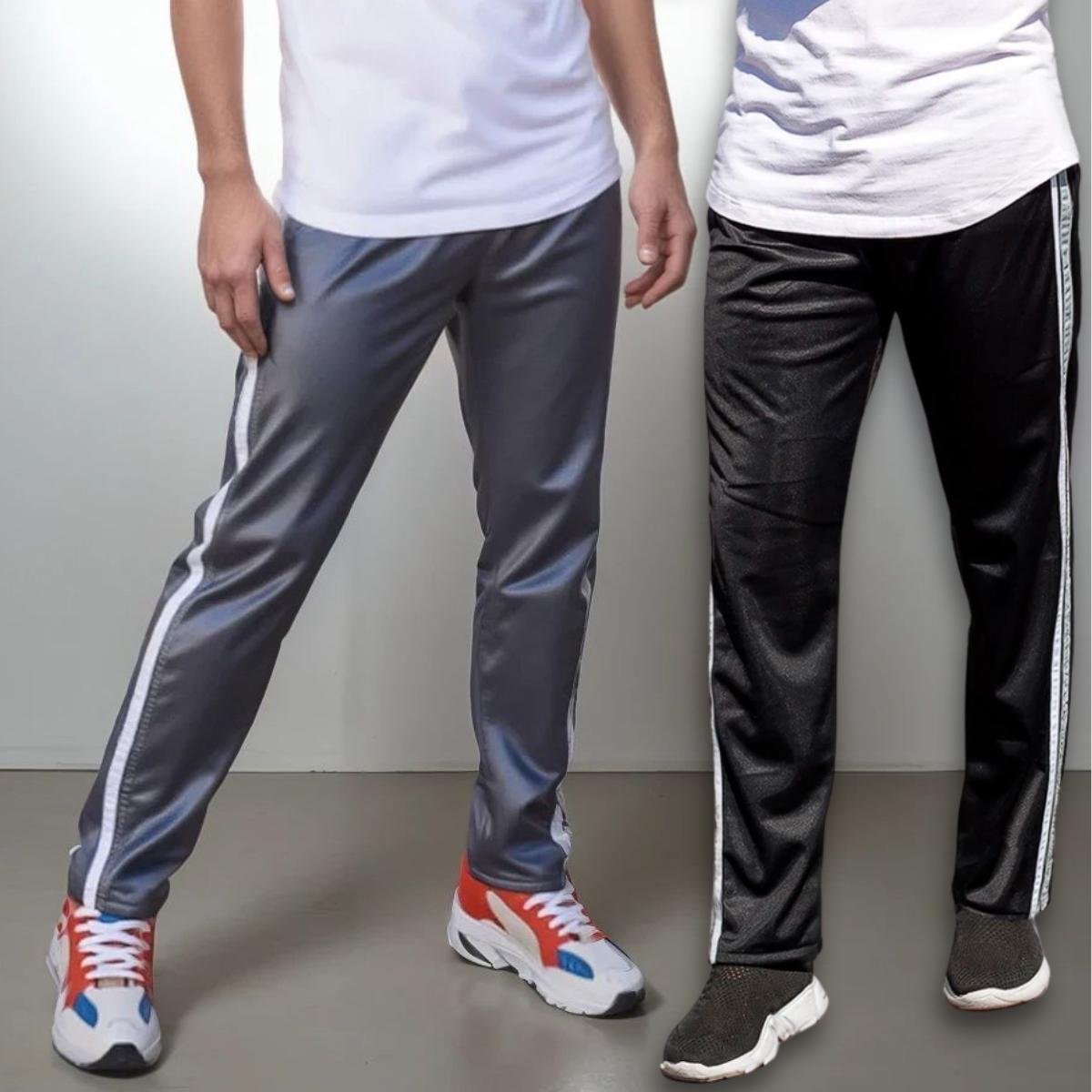 KIT 2 Calças Masculina Esporte Treino Tecido Helanca Bolso Traseiro