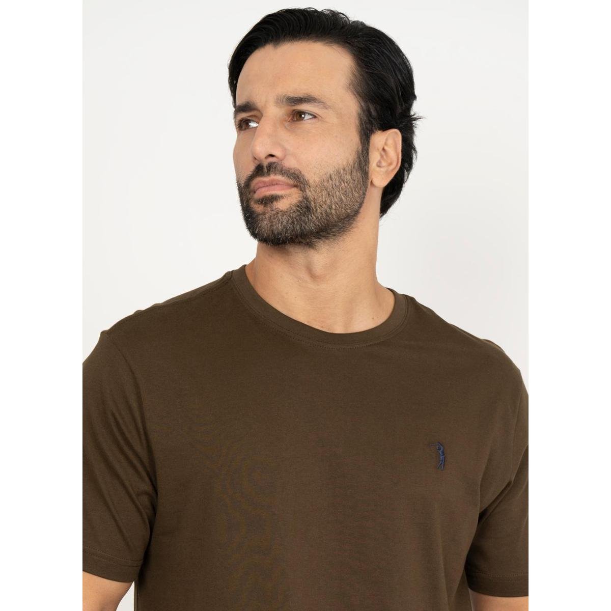 Camiseta Aleatory Lisa Marrom