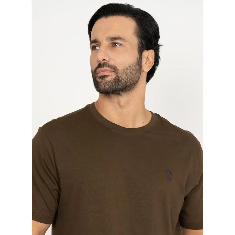 Camiseta Aleatory Lisa Marrom