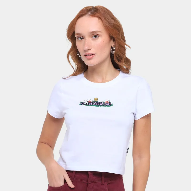 Camiseta Converse Cropped Grap Sta Fit Feminina