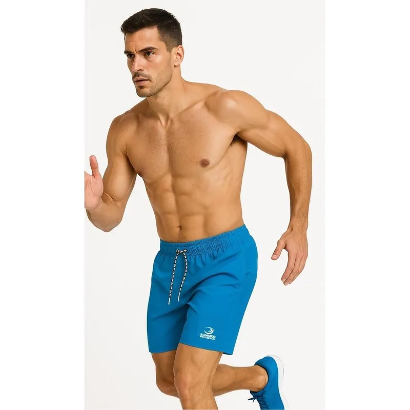 Shorts Bermuda Masculino Esportivo - Azul Claro Treino Academia Corrida
