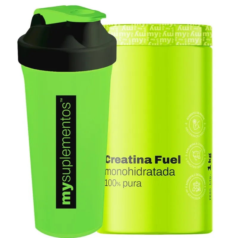 Kit Creatina Monohidratada Pura 1Kg e Coqueteleira – My Suplementos