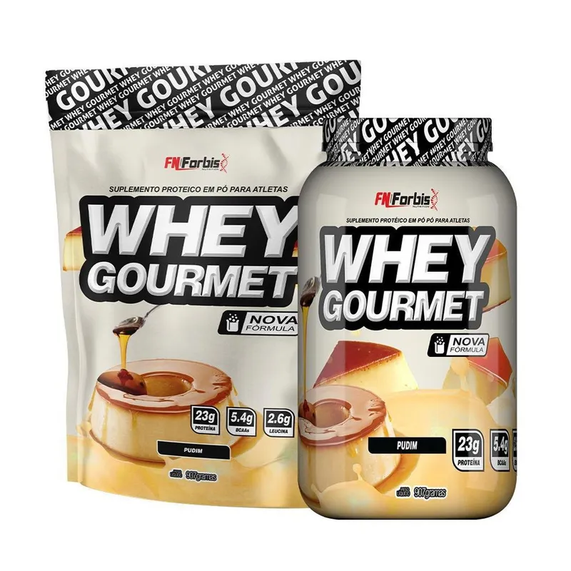 Kit Pote + Refil Whey Protein Gourmet - FN Forbis Nutrition