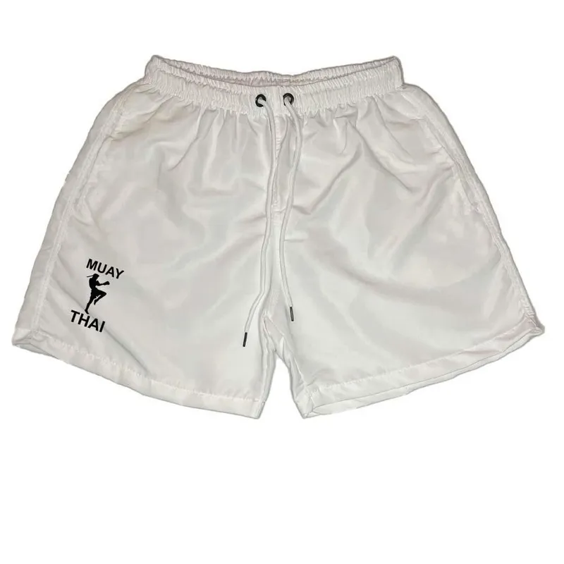 Short Masculino Tactel Estampado Muay Thay Cordão Ajustável