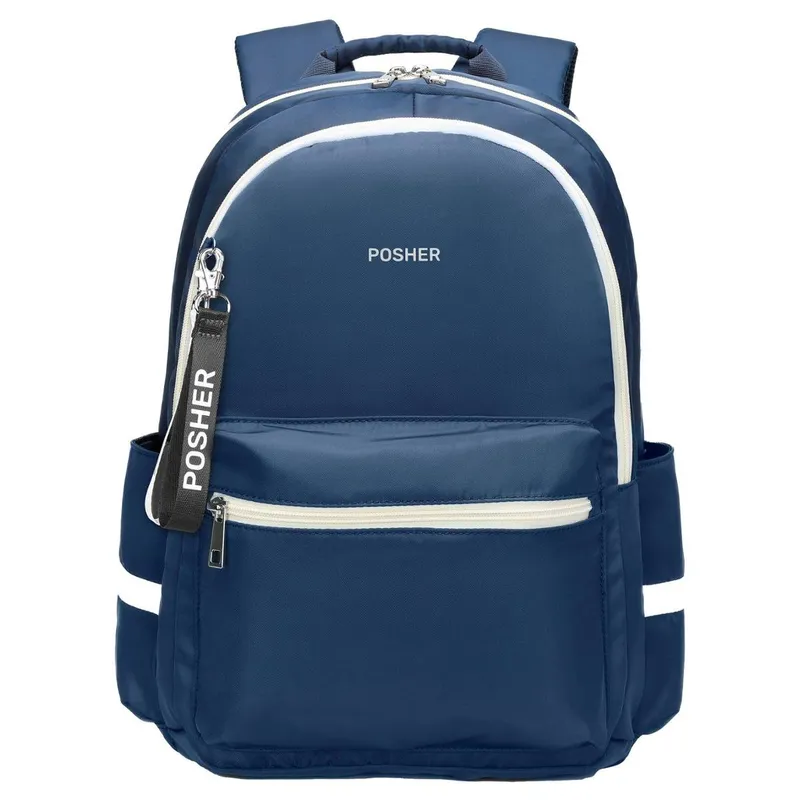 Mochila Alyssa Antifurto Azul Marinho - Posher