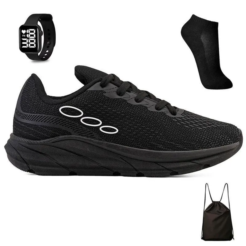 Kit Tênis Esportivo Academia + Mochila Bag + Meia + Relogio