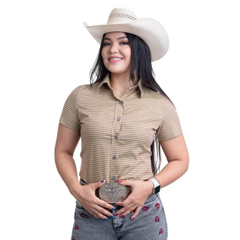CAMISA FEM. MANGA CURTA TEXAS FARM - CAFC066 - XADREZ