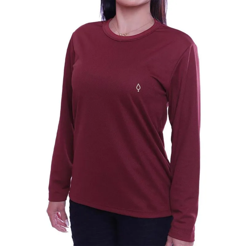 Camiseta Feminina Dry Manga Longa Treino Academia Blusa