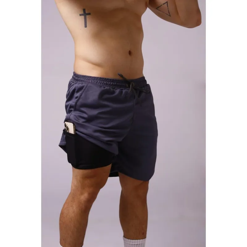 Shorts Masculino Corrida Treino Academia Shorts Compressão
