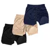 Kit 3 Shorts Masculinos 2 em 1 Térmico com Bolso Secagem Rápida Academia Treino