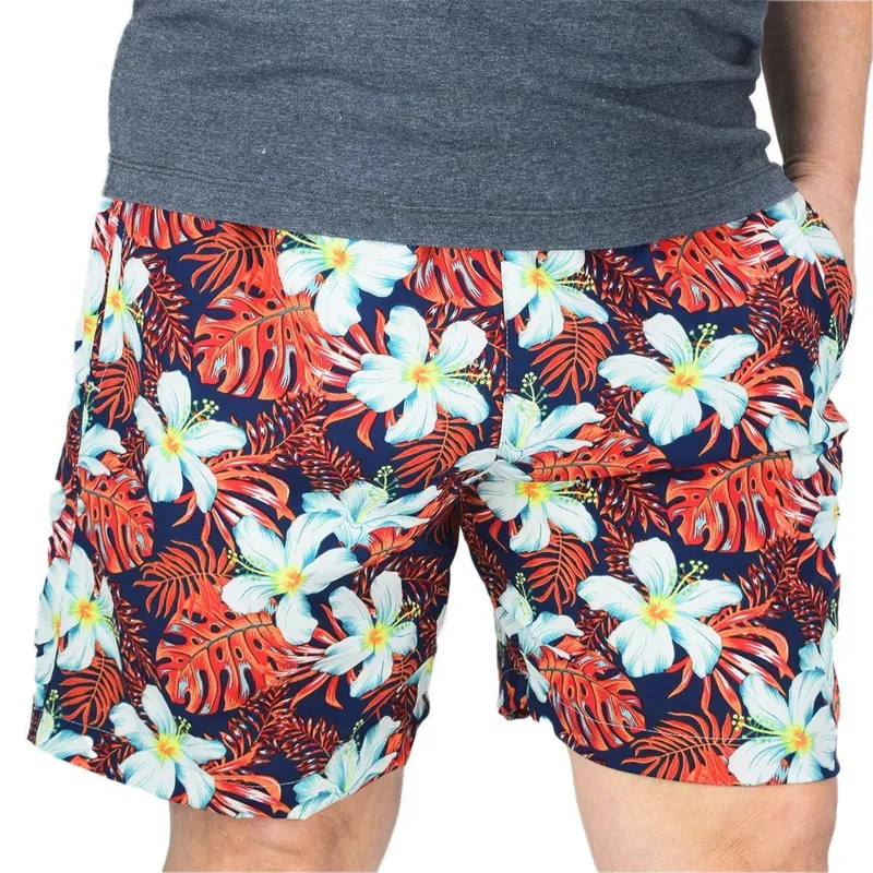 Short Estampado Tactel Elastano Extra Grande Plus Size flor