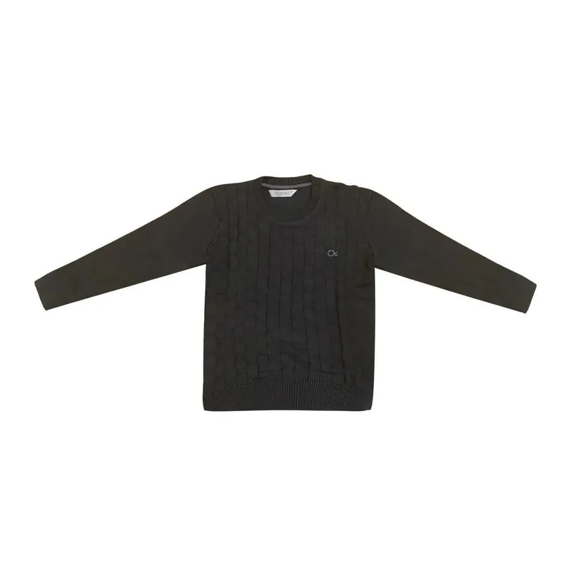 Suéter Infantil Ogochi Tricot Preto