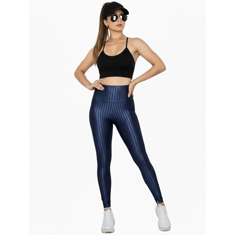 Calça legging cirrê 3D Texturizado Ajustável ao Corpo Tamanho:GG;Cor:;Gênero:Feminino