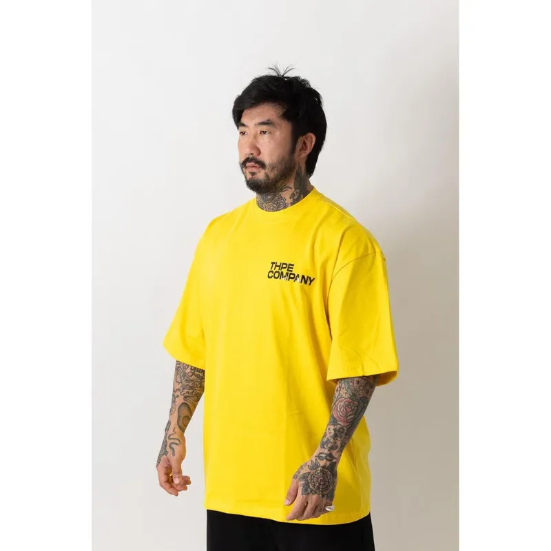 Camiseta Oversized Gola Alta Company Amarelo