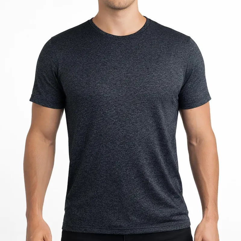 Camisa Masculina Mescla Confortável Algodão Alta Qualidade Casual
