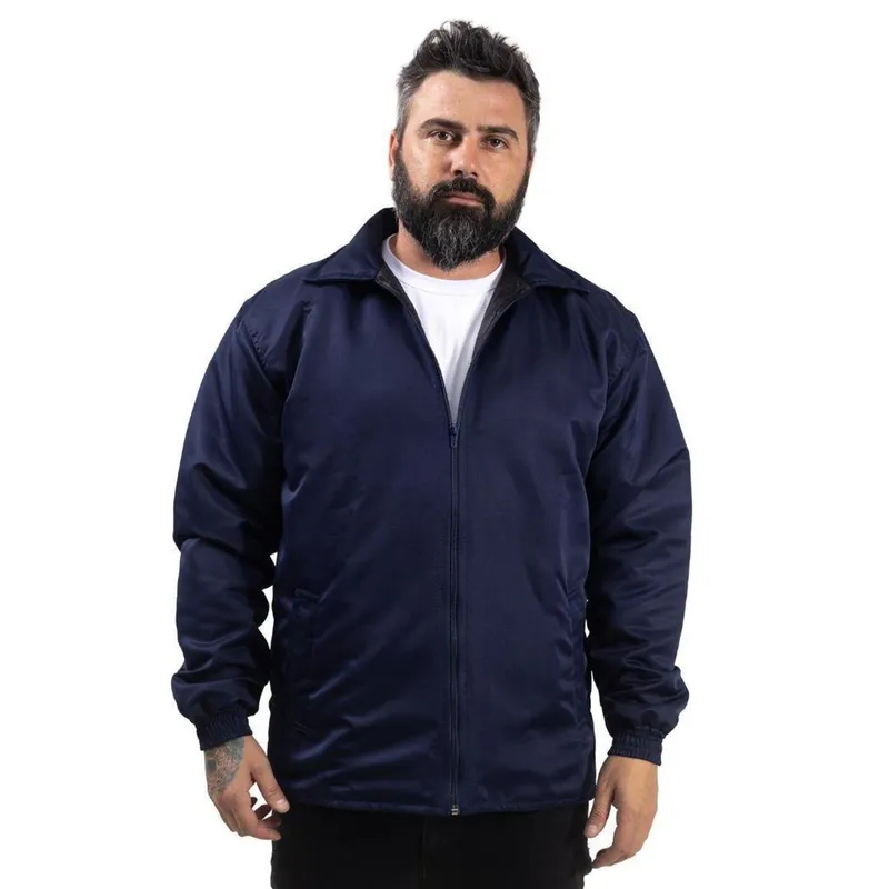Jaqueta Azul Microfibra Masculina Profissional Uniformes