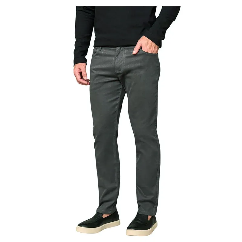 Calça Sarja Masculina Lado Avesso Marcello Slim Cinza LH1204