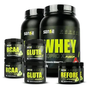 2 Whey Protein + 2 Bcaa + 2 Glutamina + 2 Pré Treino - Sense
