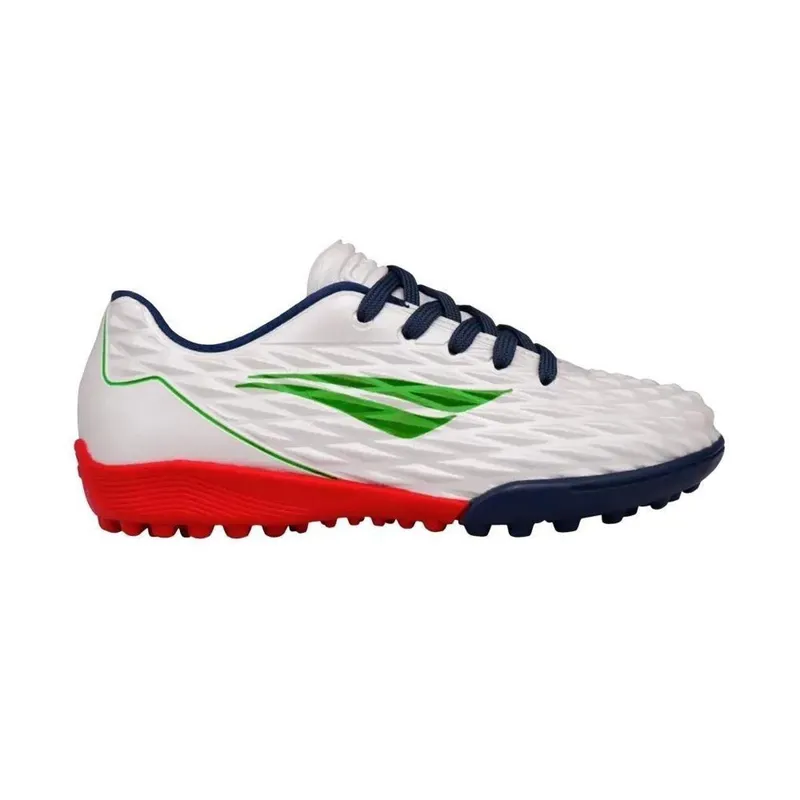 Chuteira Penalty Society Sete Kids XXI Branco e Verde - Infantil 36