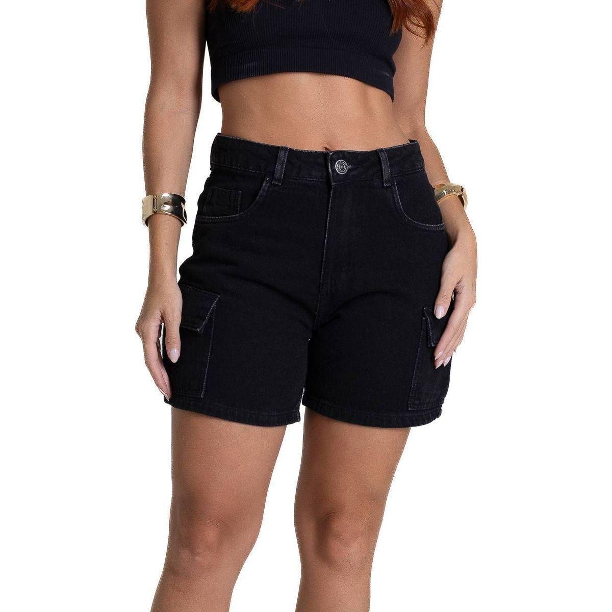 Shorts Jeans Sawary - 282193 - Preto 38