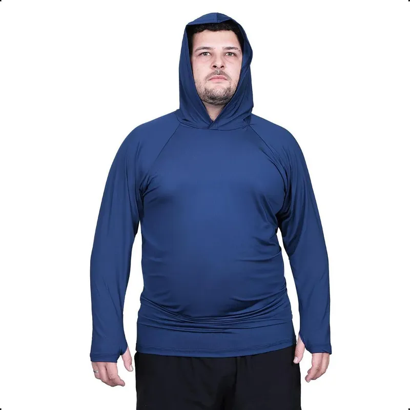 Camisa Manga Longa Masculina Plus Size Proteção Uv G1 G2 G3
