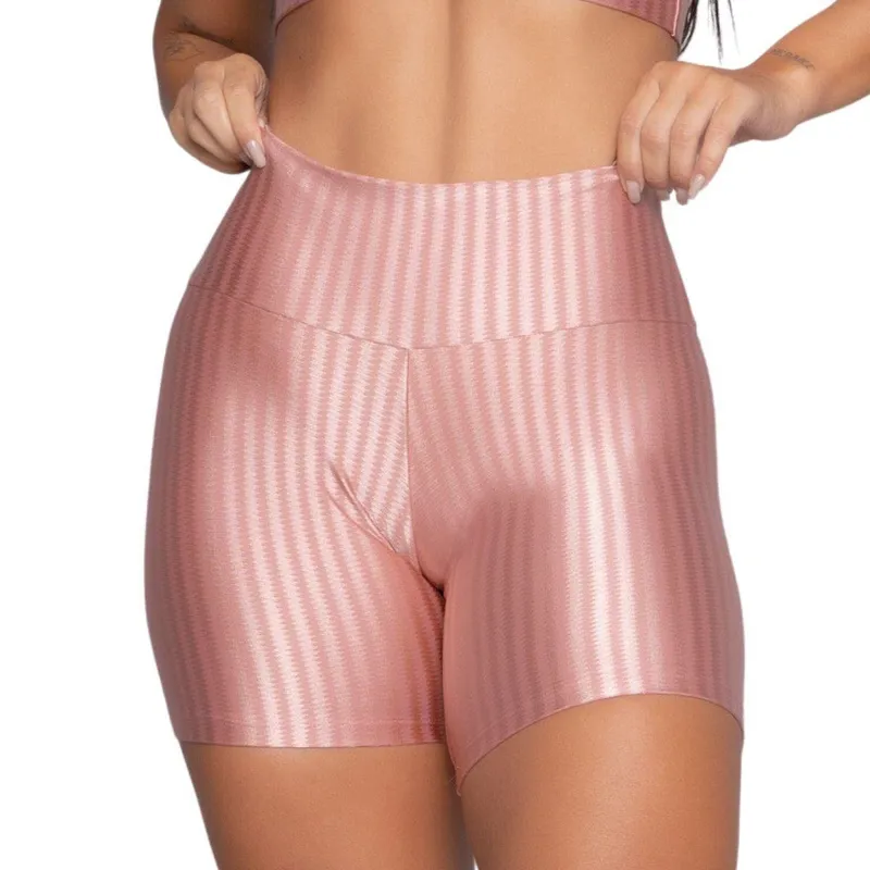 Short Fitness Ikat New Zig 3D Vekyo Poliamida Cós Alto Academia Treino Moda Feminina