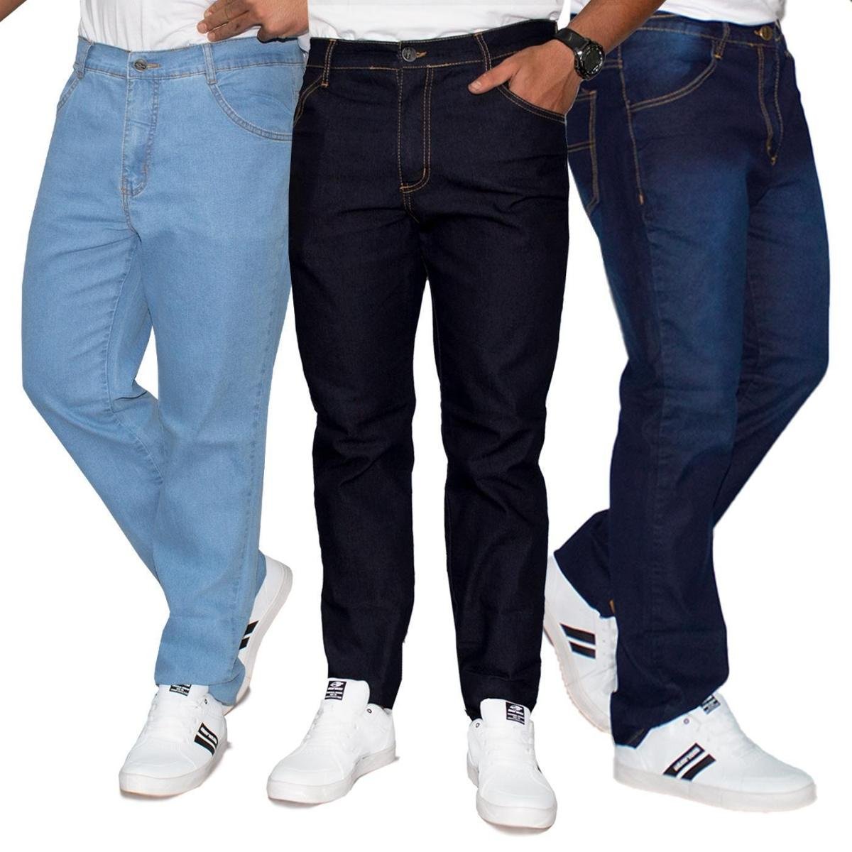 Kit 3 Calça Jeans Tradicional Masculina ALMIX