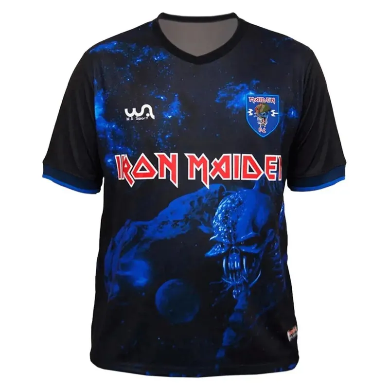 Camiseta Wa Sport Masculino Iron Maiden Futebol Manga Curta