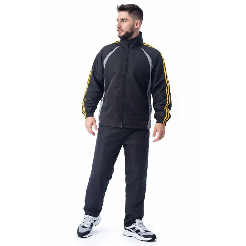Agasalho Masculino Esportivo Tactel Calça Jaqueta Forrado