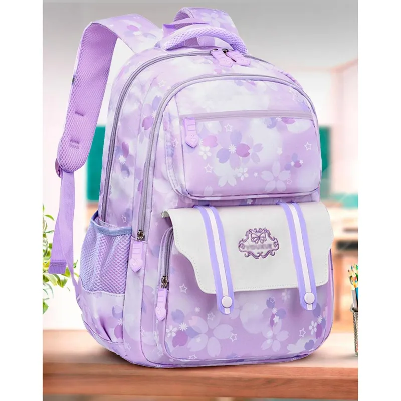 Mochila Para Menina Juvenil Estudante Abertura 180° Florida