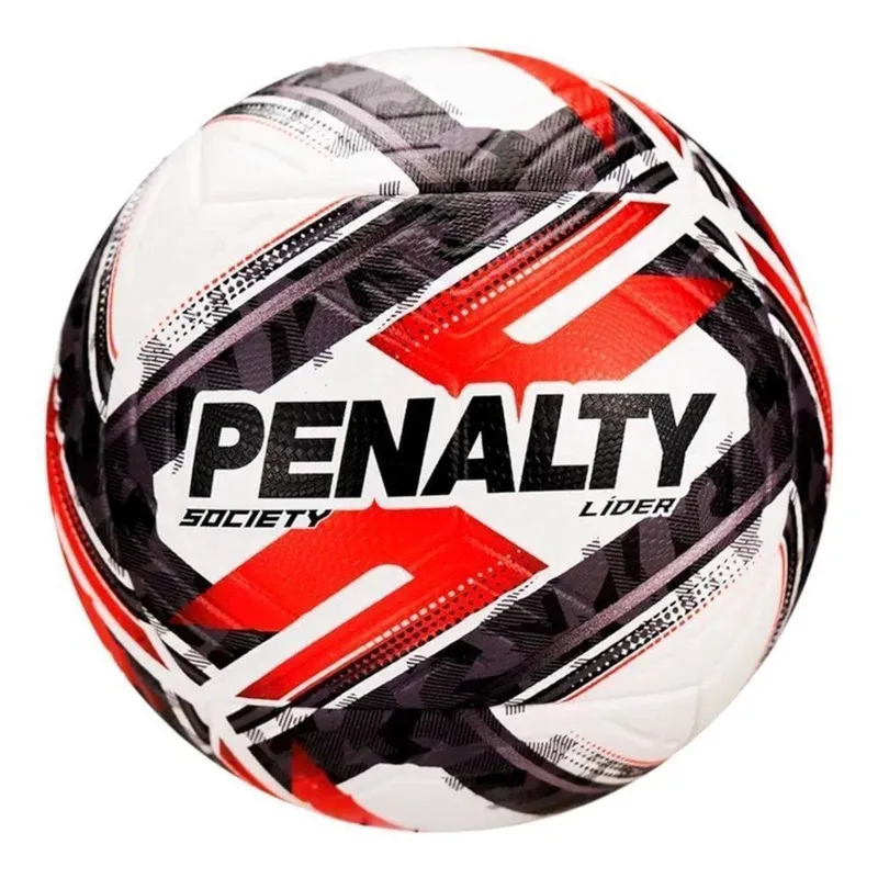 Bola Society Penalty Líder XXVI - Branco e Vermelho Único