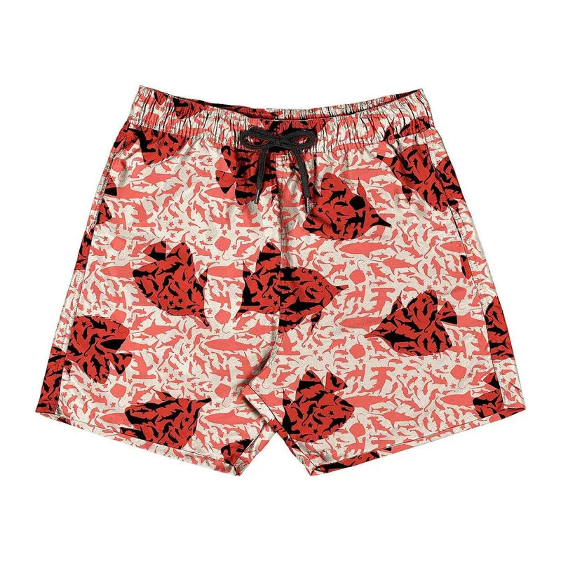 Shorts Masculino Estampado Microfibra Rovitex Laranja