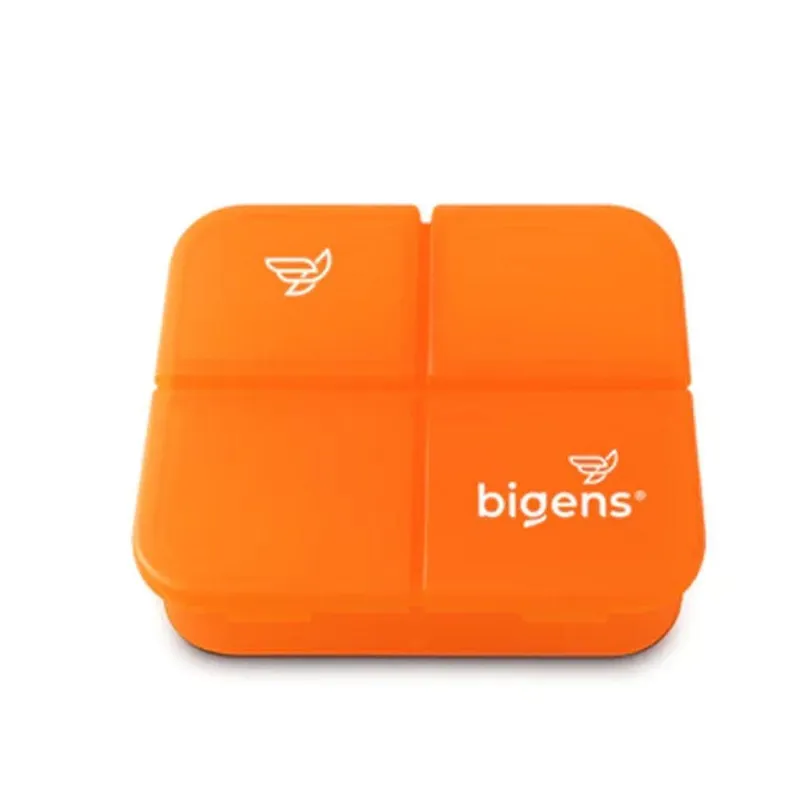 Organizador de Suplementos - 4 Compartimentos Laranja - Bigens