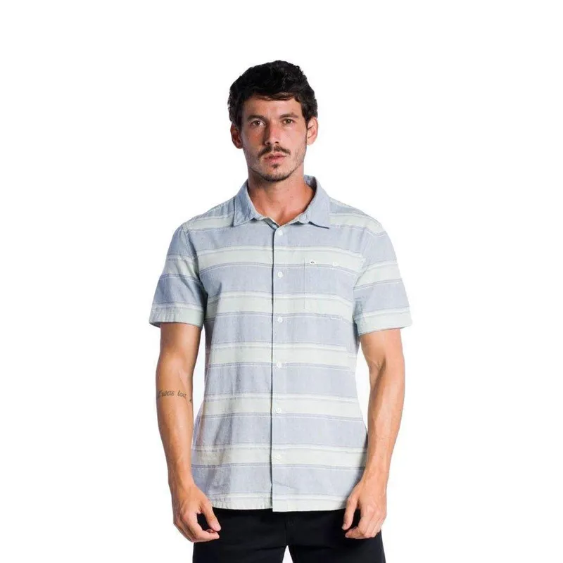 Camisa Quiksilver Manga Curta Cali Sunrise Àgua/ Azul