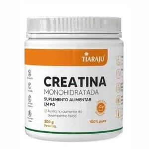 Creatina Monohidratada 100% Pura 300G Ganho de Massa E força Tiaraju