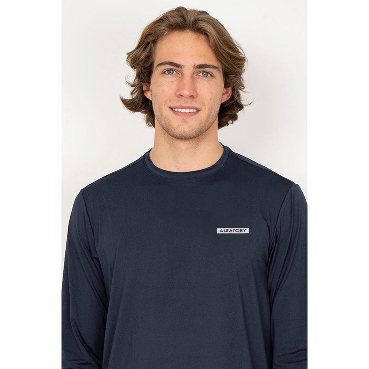 Camiseta Aleatory Manga Longa UV Sport Marinho
