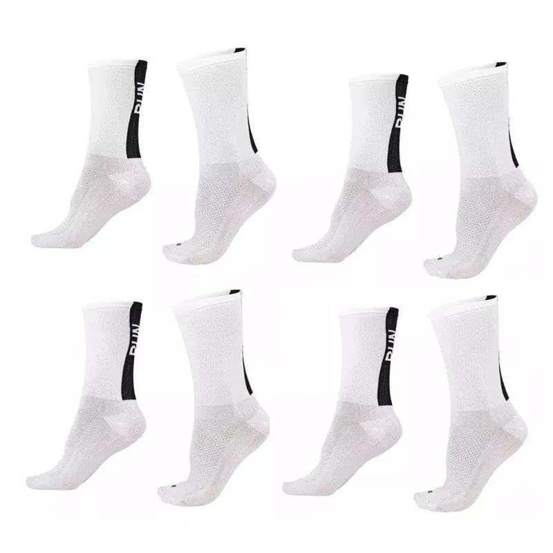 Kit 04 Pares Meia De Corrida Running B.v. Run Brancas - BRANCO 36-42