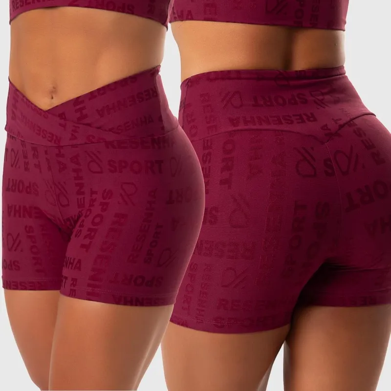 Short Fitness Poliamida Cós Alto Não Transparente Resenha Sport Premium