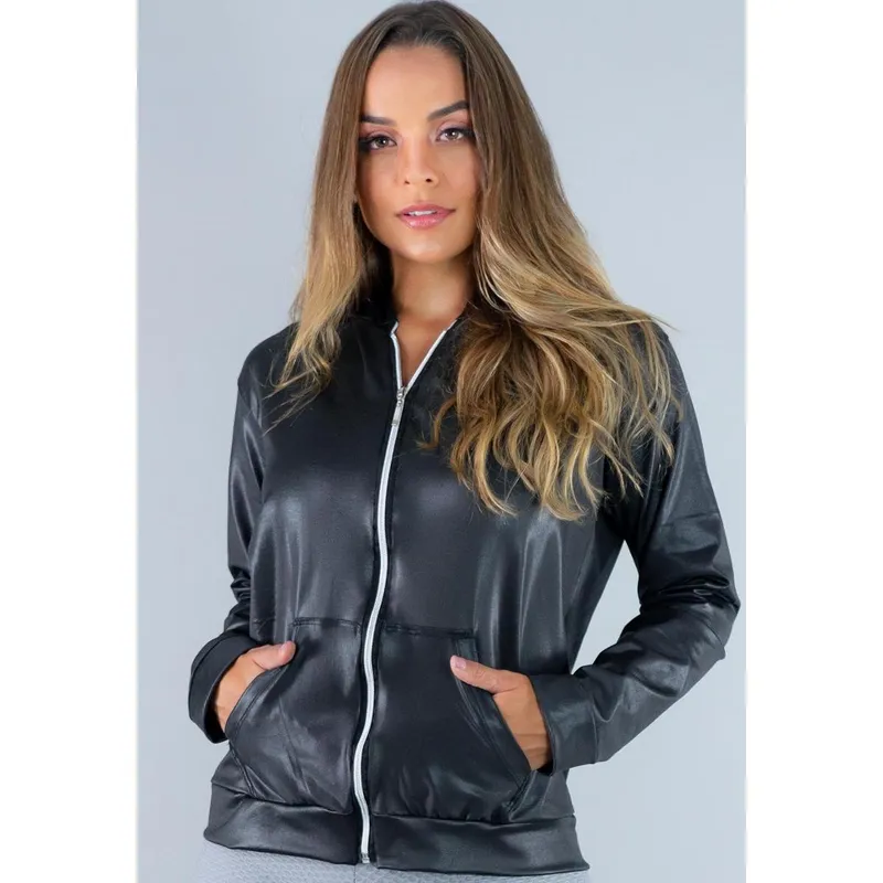Casaco Jaqueta Cirre Inverno Capuz Agasalho Frio Feminino