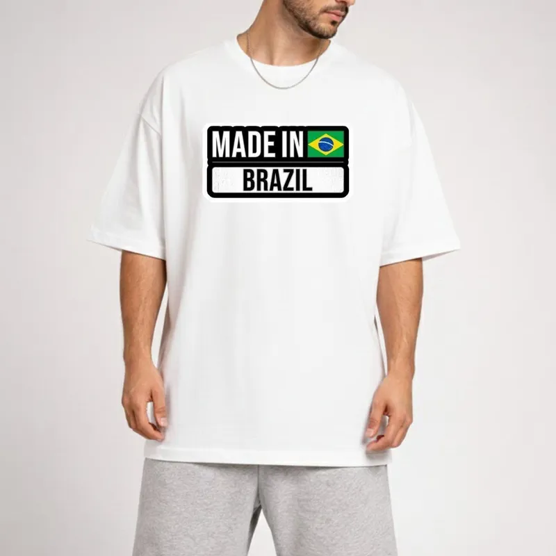 Camiseta Oversized Estampa Made in Brazil