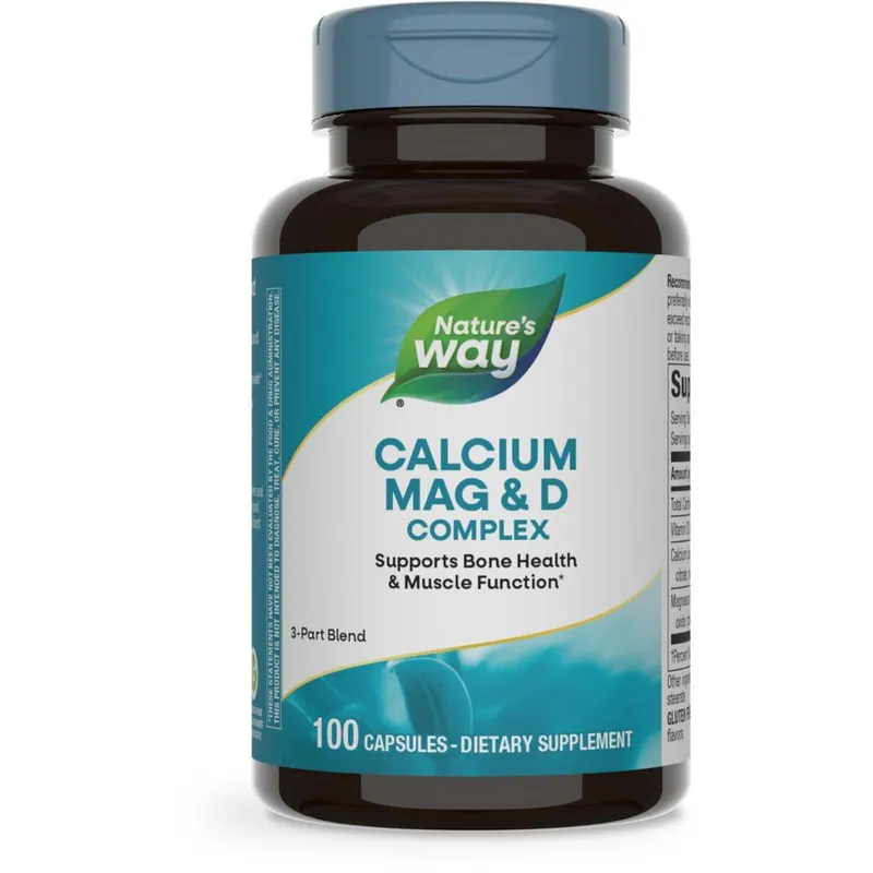 Suplemento Nature's Way Cálcio, Magnésio e Vitamina D 100 cápsulas