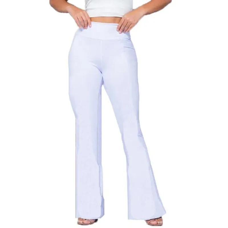Calça Flare Bailarina Enfermeira Técido Ultra Grosso Power Suplex Poliéster WOLFOX