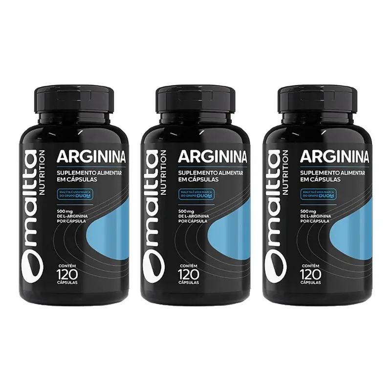Kit 3x Arginina 3x120 cápsulas Maltta
