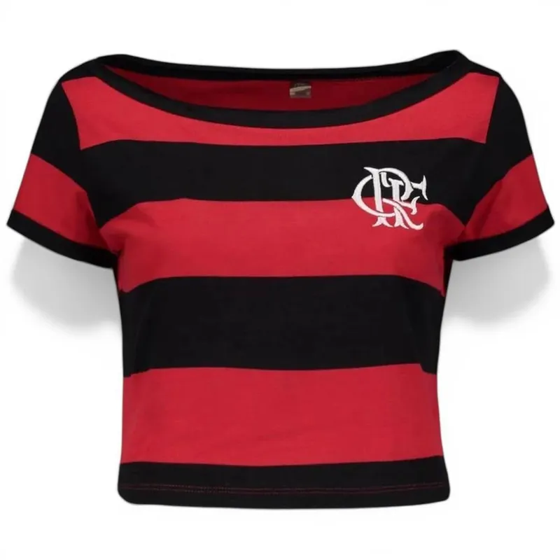 Camisa Cropped Flamengo Vibe Feminina Oficial