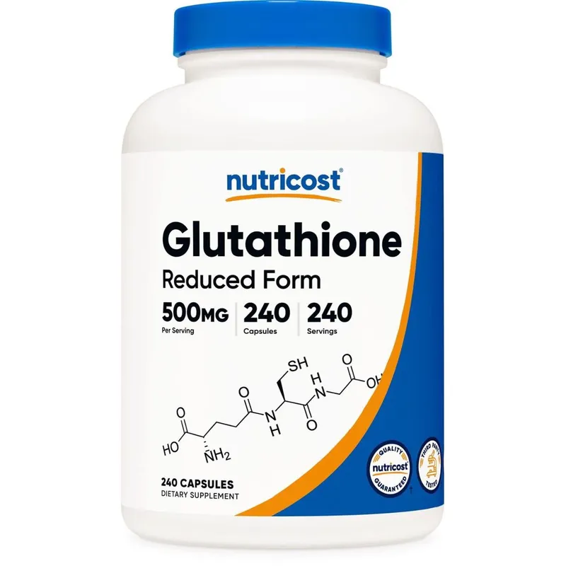 Suplemento Nutricost Glutationa Em Cápsulas 500 Mg 240 Porções