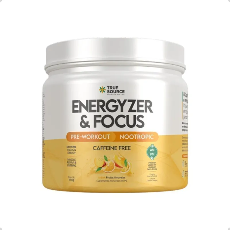 Pre Workout Energyzer e Focus Caffeine Free 450g True Source